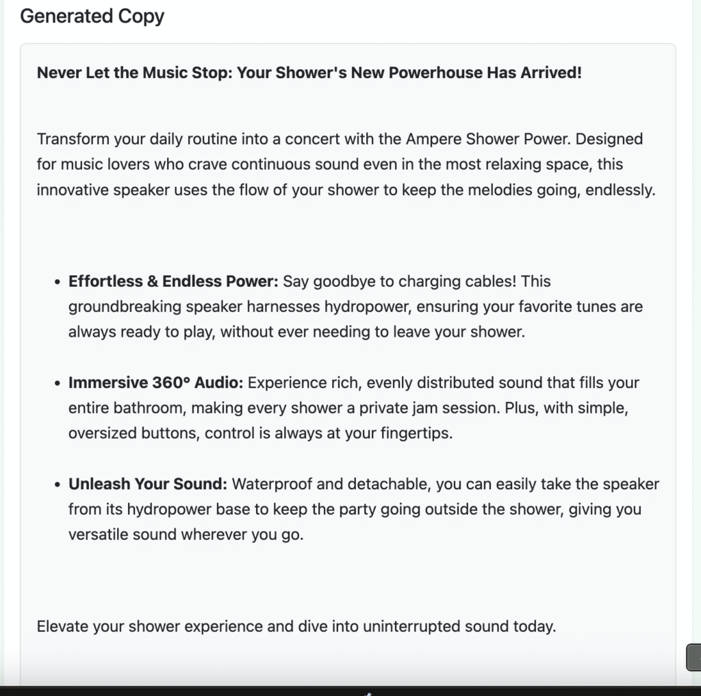 AI Ad copy generator